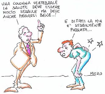 mal di schiena vignetta